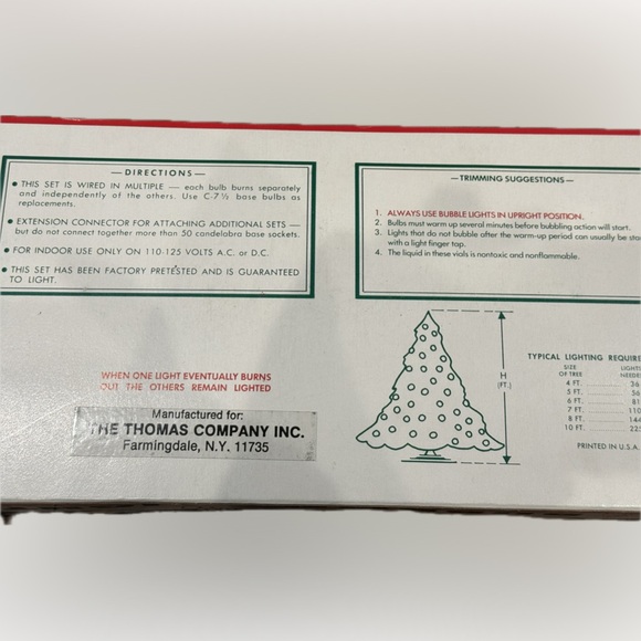 Set of 2 Vintage 60s Christmas Bubbling Lights by ACLA 7 Bubble Lite Set - Picture 5 of 5